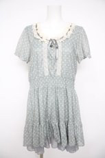 画像1: axes femme / 透かし柄ドットワンピース M ミント Y-26-08-26-110-AX-OP-SZ-ZY (1)