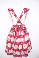 画像2: Emily Temple cute / Decoration CAKEエプロン風ワンピース  レッド Y-26-08-26-137-ET-OP-SZ-ZY (2)