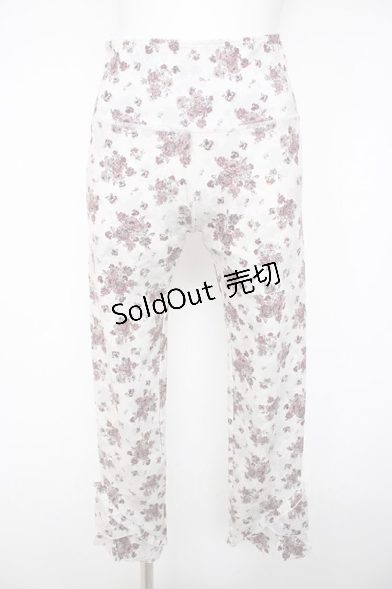 画像1: axes femme / ハイパワー花柄レギンス M 生成り Y-26-08-26-138-AX-PA-SZ-ZS (1)