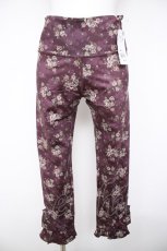 画像1: axes femme / ハイパワー花柄レギンス M ワイン Y-26-08-26-140-AX-PA-SZ-ZY (1)