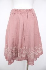 画像2: axes femme / スカラップ刺繍スカート M ピンク Y-26-08-26-146-AX-SK-SZ-ZY (2)