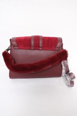 画像2: axes femme / 2Wayファーショルダーバッグ  ワイン Y-26-08-26-015-AX-BG-SZ-ZY (2)