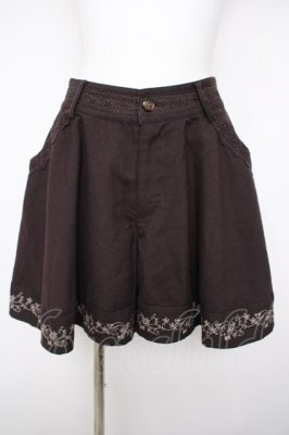 Preview of 裾刺繍キュロット M 茶