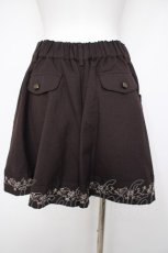 画像2: axes femme / 裾刺繍キュロット M 茶 Y-26-08-26-153-AX-PA-SZ-ZY (2)