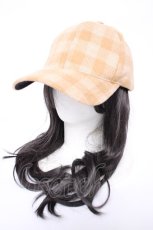 画像1: axes femme / チェック柄キャップ  イエロー Y-26-08-26-019-AX-AC-SZ-ZY (1)