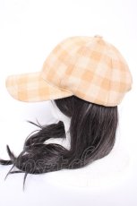 画像2: axes femme / チェック柄キャップ  イエロー Y-26-08-26-019-AX-AC-SZ-ZY (2)
