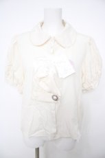 画像1: m petit by misako / AMジャボタイ付きブラウス M 生成り Y-26-08-26-031-LO-BL-SZ-ZY (1)
