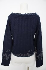 画像2: axes femme / Vネックビジューニットプルオーバー M コン Y-26-08-28-047-AX-TO-SZ-ZY (2)
