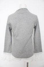 画像2: axes femme / チュールレース袖カットプルオーバー M グレー Y-26-08-28-072-AX-TO-SZ-ZY (2)