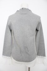 画像2: axes femme / チュールレース袖カットプルオーバー M グレー Y-26-08-28-073-AX-TO-SZ-ZY (2)