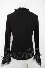 画像2: axes femme / チュールレース袖カットプルオーバー M 黒 Y-26-08-28-075-AX-TO-SZ-ZY (2)