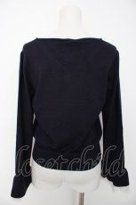 画像2: axes femme / リボン付ニットプルオーバー M 紺 Y-26-08-28-081-AX-TO-SZ-ZY (2)