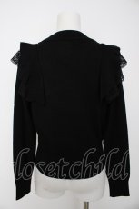 画像2: axes femme / 肩フリルニットプルオーバー M クロ Y-26-08-28-085-AX-TO-SZ-ZY (2)