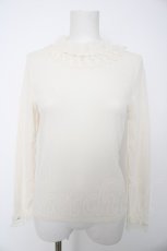 画像1: axes femme / ネックデザインリブカットプルオーバー M 生成り Y-26-08-28-088-AX-TO-SZ-ZY (1)