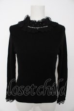 画像1: axes femme / ネックデザインリブカットプルオーバー M 黒 Y-26-08-28-090-AX-TO-SZ-ZY (1)