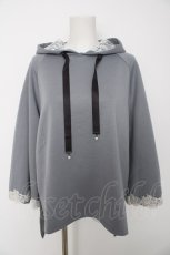 画像1: axes femme / ダンボールニットポンチョ M グレー Y-26-08-28-099-AX-TO-SZ-ZY (1)