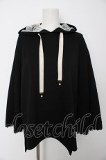 画像1: axes femme / ダンボールニットポンチョ M 黒 Y-26-08-28-100-AX-TO-SZ-ZY (1)