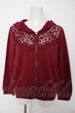 画像1: axes femme / レース切り替えパーカー M ワイン Y-26-08-28-102-AX-TO-SZ-ZY (1)