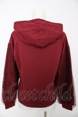 画像2: axes femme / ボリュームレース袖パーカー M ワイン Y-26-08-28-103-AX-TO-SZ-ZY (2)