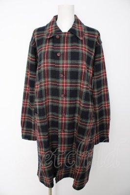 Preview of チェックロングジャケット  黒