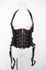 画像1: Ozz oneste / 覚醒の刻ソリッドベスト  黒×赤 Y-26-08-28-110-OO-TO-SZ-ZY (1)