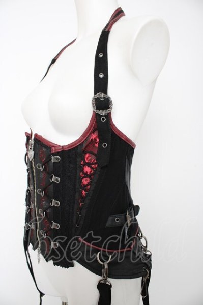 Ozz oneste / 覚醒の刻ソリッドベスト 黒×赤 Y-26-08-28-110-OO-TO-SZ