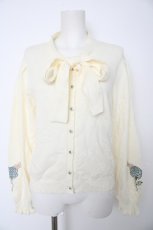 画像1: axes femme / ローズ・ステンドグラスカーディガン F 白 Y-26-08-28-118-AX-TO-SZ-ZY (1)