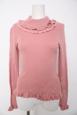 画像1: PINK HOUSE / レース使いリブタートルセーター  ピンク Y-26-08-28-122-LO-TO-SZ-ZY (1)