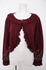 画像1: axes femme / フリルニットボレロ F ワイン Y-26-08-28-126-AX-TO-SZ-ZY (1)