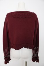 画像2: axes femme / フリルニットボレロ F ワイン Y-26-08-28-126-AX-TO-SZ-ZY (2)