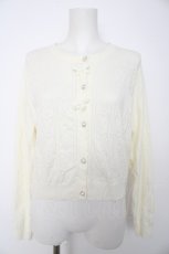 画像1: m petit by misako / AM*ハート透かしニットカーディガン L 淡薄橙 Y-26-08-28-128-LO-TO-SZ-ZY (1)