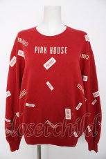 画像1: PINK HOUSE / ロゴパッチスウェット  アカ Y-26-08-28-139-LO-TO-SZ-ZY (1)