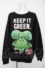 画像1: MILKBOY / GREEN BEAR SWEATS L ブラック Y-26-08-28-142-MB-TO-SZ-ZY (1)