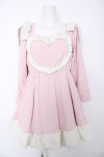 画像1: Viralln / 桃饅頭ちゃん/TT*MOMハートフリルワンピース L 中桃 Y-26-08-28-153-LO-OP-SZ-ZY (1)