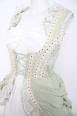 画像3: YUPBRO / Trip To Riparbella Lolita Jumper Dress Set S グリーン Y-26-08-28-156-LO-OP-SZ-ZY (3)