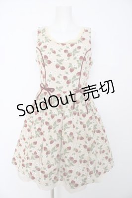 Preview of いちごゴブランノースリーブワンピース  ベージュ