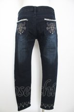画像2: axes femme / 刺繍入りストレッチパンツ L インディゴ Y-26-08-28-185-AX-PA-SZ-ZY (2)