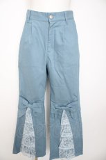 画像1: axes femme POETIQUE / レースフリルデニムパンツ M ウォッシュ Y-26-08-28-190-AX-PA-SZ-ZY (1)