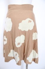 画像2: Franche Lippee / ひつじニットスカート M ブラウン Y-26-08-28-194-LO-SK-SZ-ZY (2)