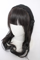 画像1: m petit by misako / TT*AMレースカチューシャ  中黒 Y-26-08-28-030-LO-AC-SZ-ZY (1)