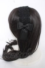 画像2: m petit by misako / TT*AMレースカチューシャ  中黒 Y-26-08-28-030-LO-AC-SZ-ZY (2)