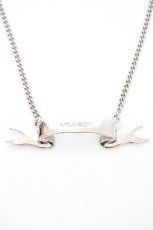 画像1: MILKBOY / Ribbon LOGO ネックレス  シルバー Y-26-08-28-006-MB-AC-SZ-ZY (1)