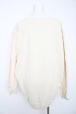 画像2: axes femme / サガラ刺繍裏起毛トレーナー F 生成り Y-26-08-29-044-AX-TO-SZ-ZY (2)