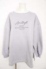 画像1: axes femme / アソート刺繍裏起毛トレーナー F ラベンダー Y-26-08-29-045-AX-TO-SZ-ZY (1)