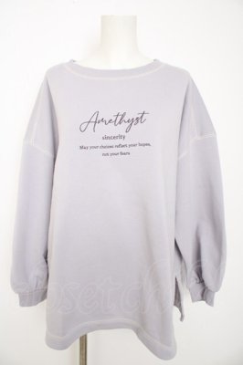 Preview of アソート刺繍裏起毛トレーナー F ラベンダー