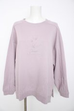 画像1: axes femme / フラワー刺繍トレーナー F ラベンダー Y-26-08-29-046-AX-TS-SZ-ZY (1)