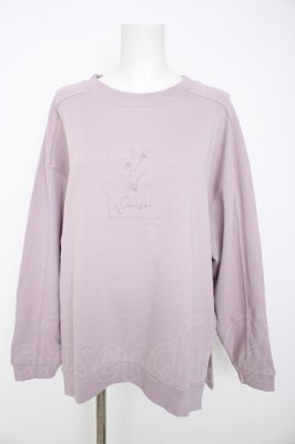 Preview of フラワー刺繍トレーナー F ラベンダー