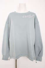 画像1: axes femme / アソート刺繍裏起毛トレーナー F サックス Y-26-08-29-048-AX-TO-SZ-ZY (1)