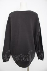 画像2: axes femme / サガラ刺繍裏起毛トレーナー F チャコール Y-26-08-29-052-AX-TO-SZ-ZY (2)