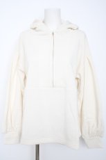 画像1: axes femme POETIQUE / 刺繍ハーフジップパーカー M 生成り Y-26-08-29-053-AX-TO-SZ-ZY (1)